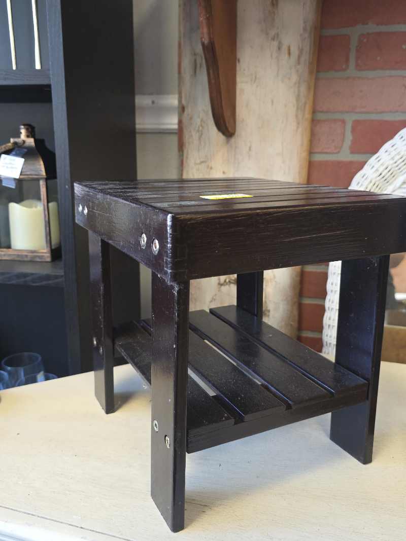 DARK BROWN STEP STOOLS/PLANT STANDS